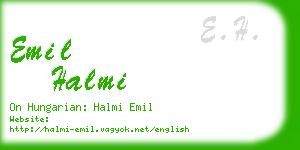 emil halmi business card